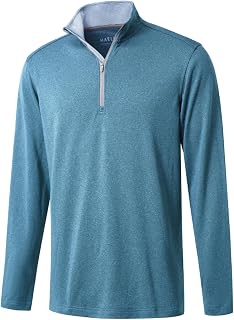 M MAELREG Quarter Zip Golf Pullover Men Dry Fit Long Sleeve Performance Wicking Mock Neck 1/4 Zip Pullover Mens Sweatshirt