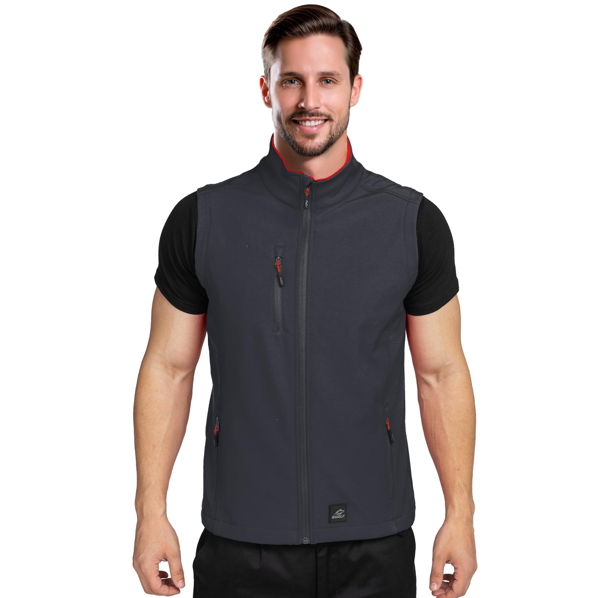 BWOLF Grin Softshell Men's Outdoor Softshell Vests for Men Work Vest Softshell M