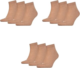 PUMA 3 Pairs of Quarter Socken Sneaker Size 35-49 Unisex for Women Men Shoes