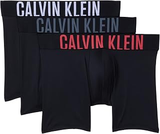 Calvin Klein Cotton Stretch 3 Pack Low Rise Trunk, Tangerine/Black/Regatta