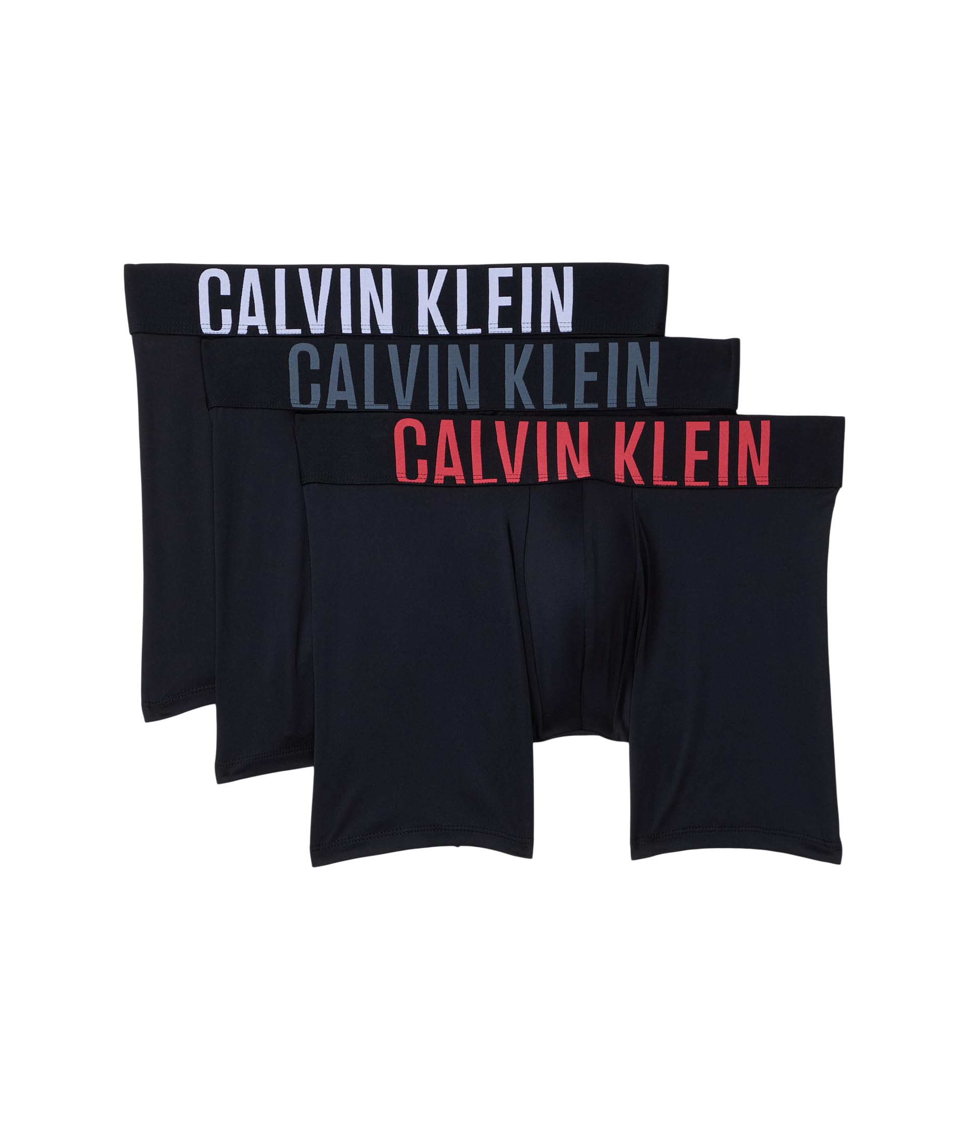 Calvin Klein Cotton Stretch 3 Pack Low Rise Trunk, Tangerine/Black/Regatta