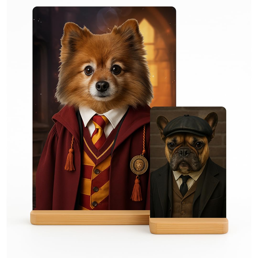 Personalised Pet Portrait Dog TV/FILM Gift From Photo Desktop Metal Picture Fram