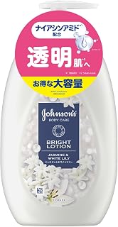 Johnson Body Care, Vibrant-Traditional, 16.9 fl oz (500 ml), Jasmine and White Lily, Body Cream, Body Milk, Lotion, Niacinamide Blend, Pump, Moisturizing, Large Capacity