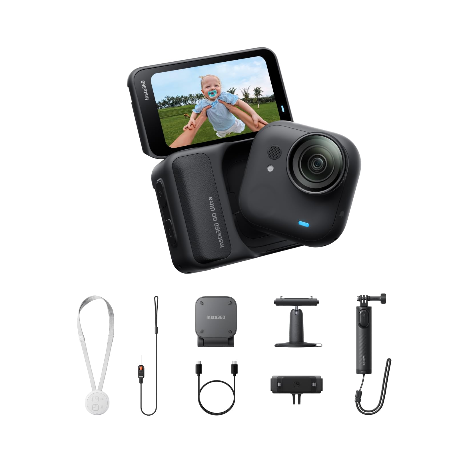 Insta360 GO Ultra Creator Bundle Black - 4K Hands-Free Vlogging Camera | POV Cam