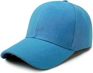Baseball Cap for Men & Women 100% Cotton Adjustable Unisex Hat, 8 Colors (Black/White/Navy etc.) Breathable Casual