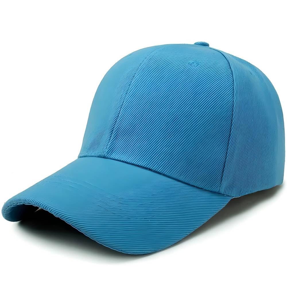 Baseball Cap for Men & Women 100% Cotton Adjustable Unisex Hat, 8 Colors (Black/