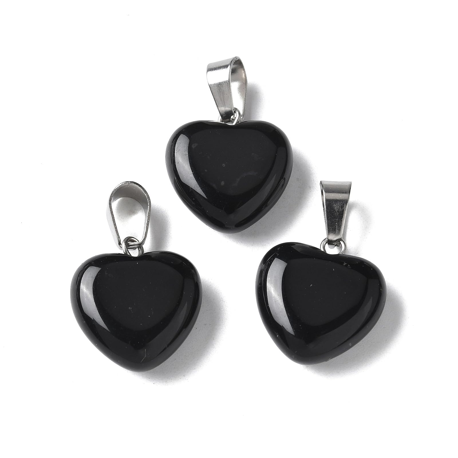 Heart Charm Necklace Bracelet Earring Craft Polished Love Heart Valentine Jewelr