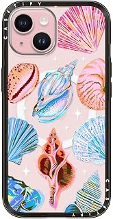CASETiFY Compact Magsafe iPhone 15 Case [Lightweight/Slim Fit/Compatible with Magsafe] - Seashell - Clear Black