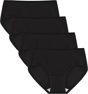 Pack of Four Ladies Cotton Mid Rise Full Coverage Knickers