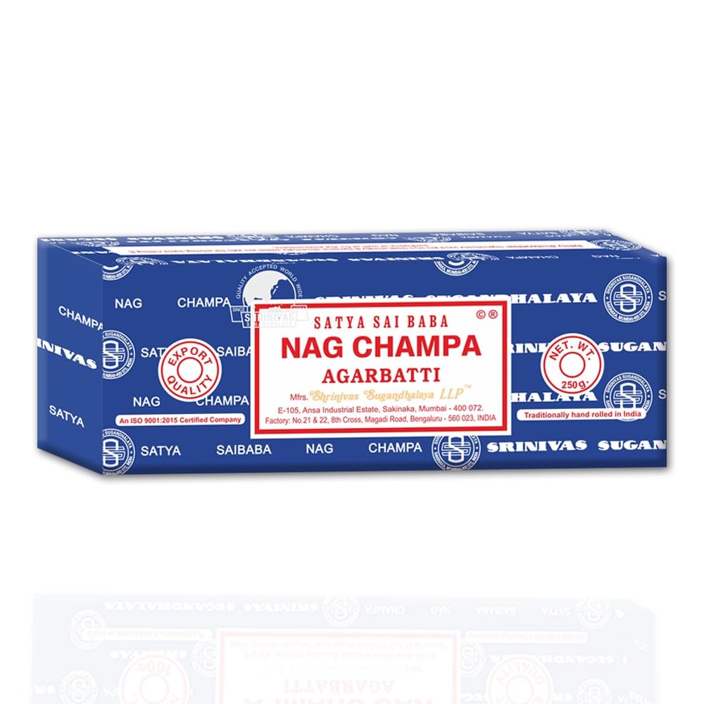 Satya Sai Baba Nag Champa Agarbatti, 250gms Hand Rolled Fine Quality Incense Sti