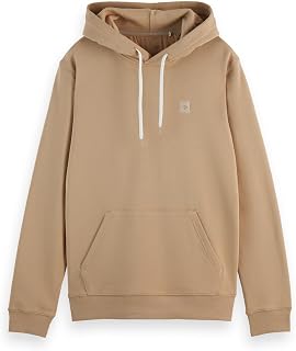 Scotch & Soda Herren Essential Badge Logo Hooded Sweatshirt Kapuzenpullover (1er Pack)