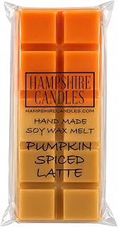 Pumpkin Spiced Latte Wax Melts | Highly Scented | Soy Wax | Handmade Snap Bar | Pumpkin, Warm Spice & Creamy Coffee Autumn Scent for Tealight & Electric Burners | Each Bar 50g, Vegan, UK Made (1 Bar)