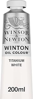 Winsor & Newton Winton Oil Color, 200ml Tube, Titanium White | High-quality pigments, Durable, Lightfast, Permanent, Uniform Consistency, Great Pigment Load
