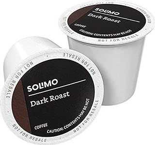 Amazon Brand - Solimo Dark Roast Coffee Pods, Compatible with Keurig 2.0 K-Cup Brewers 100 Count