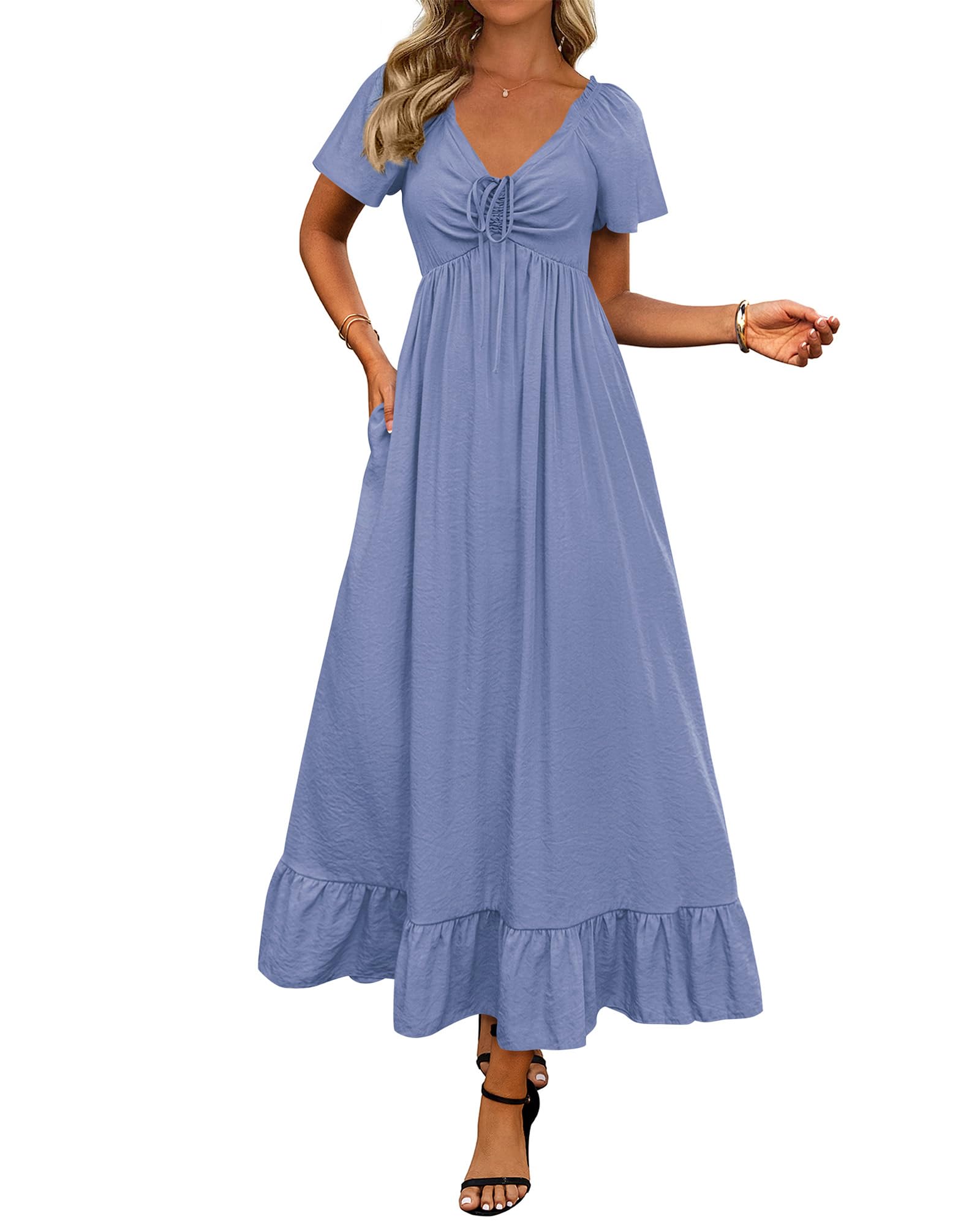BTFBM Womens Summer Dresses 2026 Wedding Guest Maxi Dress