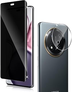 Holilo For Honor Magic 7 Lite Privacy Screen Protector + Tempered Glass Camera Protector, 【1+1】 Pieces Anti Spy Privacy Glass Film HD Tempered Glass Anti-scratch