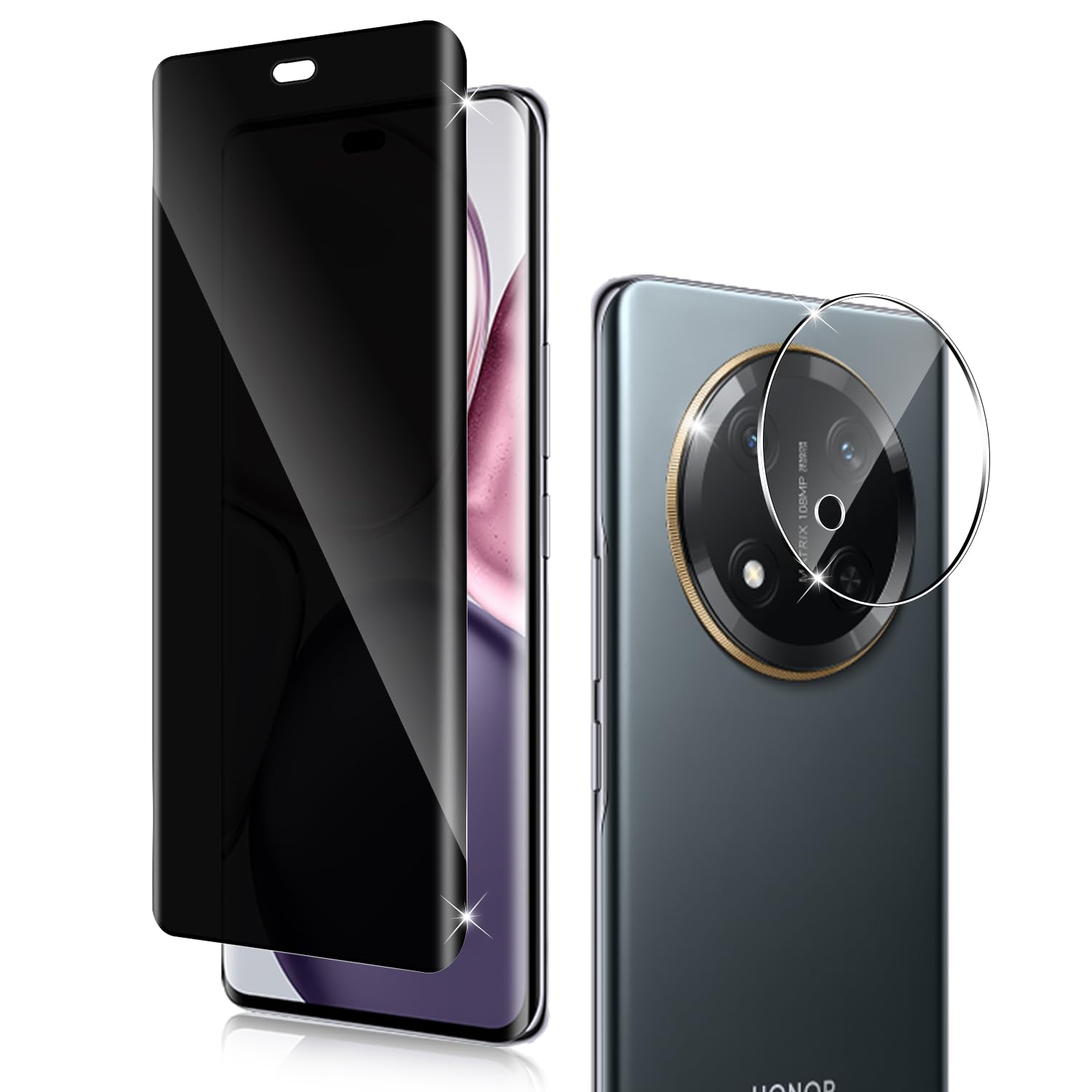 Holilo For Honor Magic 7 Lite Privacy Screen Protector + Tempered Glass Camera P