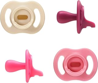 Tommee Tippee Ultra-Light StayPut Dummy 6-18m Silicone Pack of 4 | Lightweight One-Piece Design