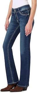 WallFlower Women's Luscious Curvy Bootcut Mid-Rise Insta Stretch Juniors Jeans (Standard and Plus) Jeans