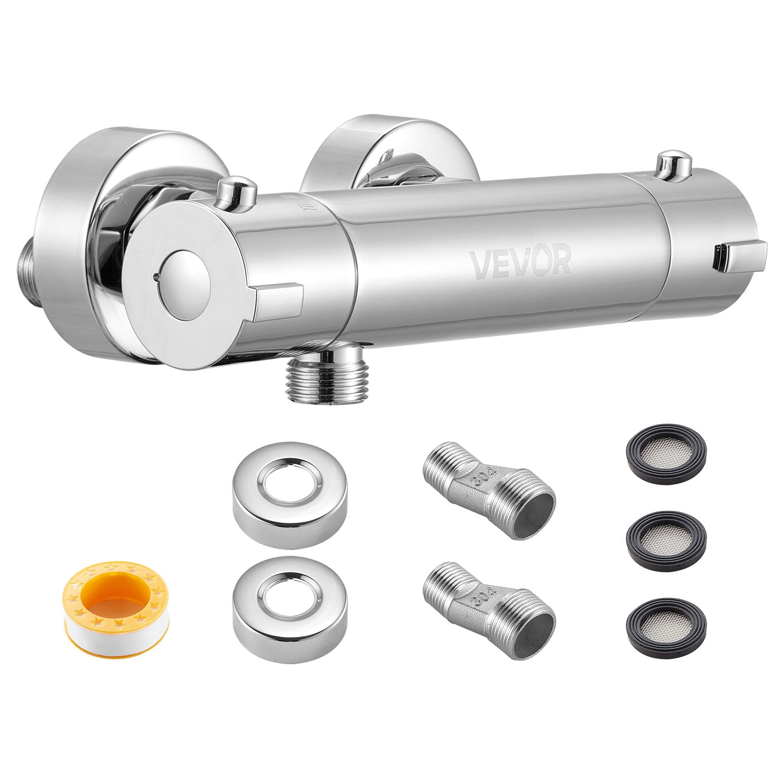 VEVOR Thermostatic Shower Faucet Valve, 38℃ Secure Lock Thermostatic Shower Valv
