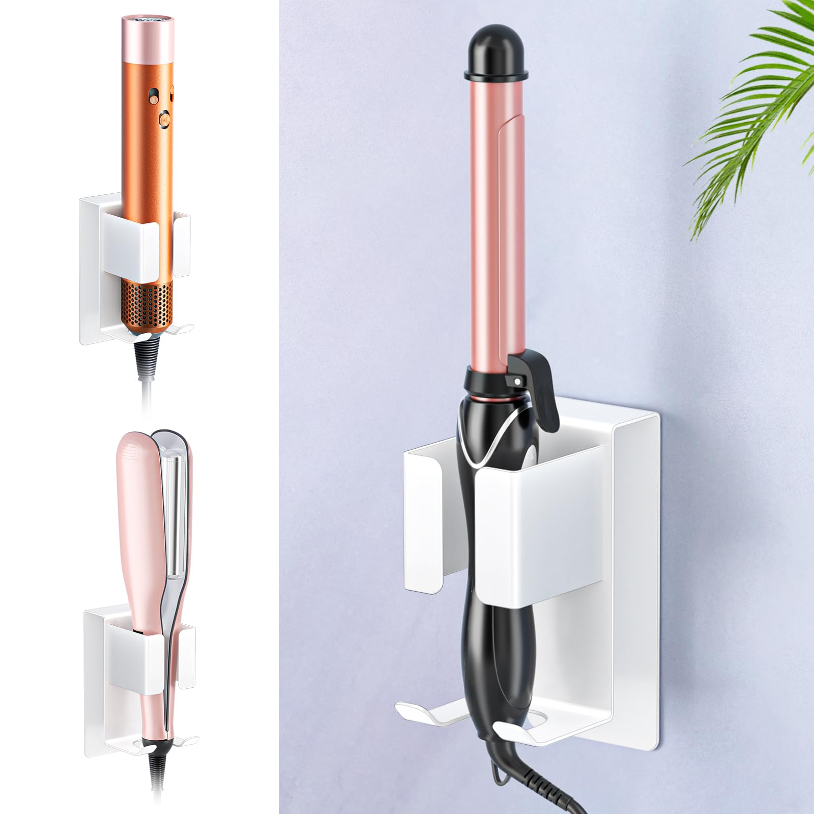 Hair Dryer Holder Wall, Hair Dryer and Straightener Holder Storage, Hair Dryer H
