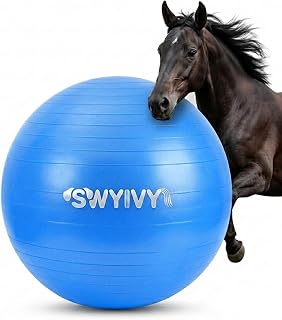 SWYIVY 40 Inch Horse Ball Mega Herding Toy Ball for Stall Boredom | Heavy-Duty 40" Horse Herding Ball For Exercise & Boredom Relief. Anti-Burst Design Promotes Curiosity, Courage & Confidence.