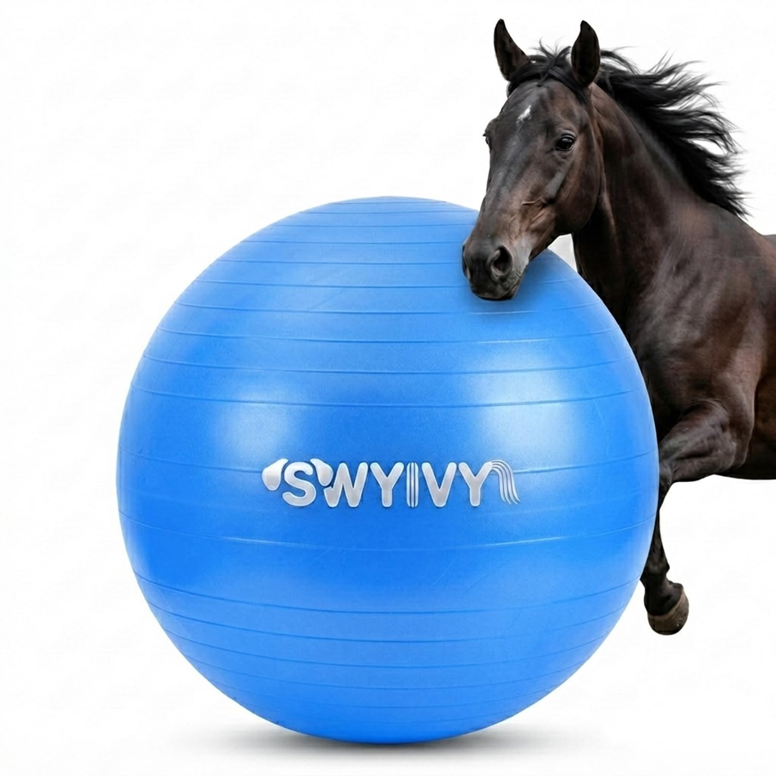 SWYIVY 40 Inch Horse Ball Mega Herding Toy Ball for Stall Boredom | Heavy-Duty 4