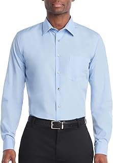 Van Heusen Poplin Regular Fit Solid Point Collar Dress Shirt Elegant Men's Shirt