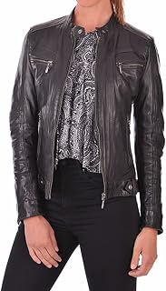 Women Leather Jacket - Lambskin Winter Vintage Motorcycle Biker Jacket, Moto Riding & Racing Jackets