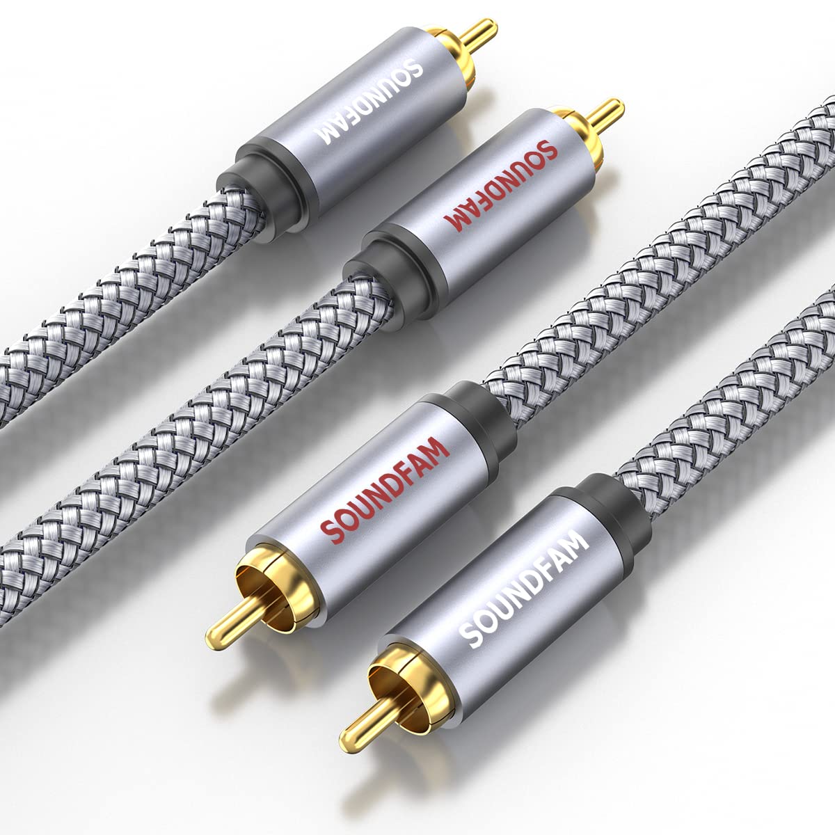 RCA Cable 3ft/1M, 2 Male to 2 Male RCA Audio Stereo Subwoofer Cable [Shielded Br