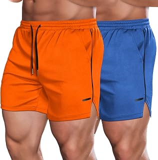 COOFANDY 2 Pack Mens Quick Dry Workout Shorts - Lightweight 5" Athletic Shorts with Pockets