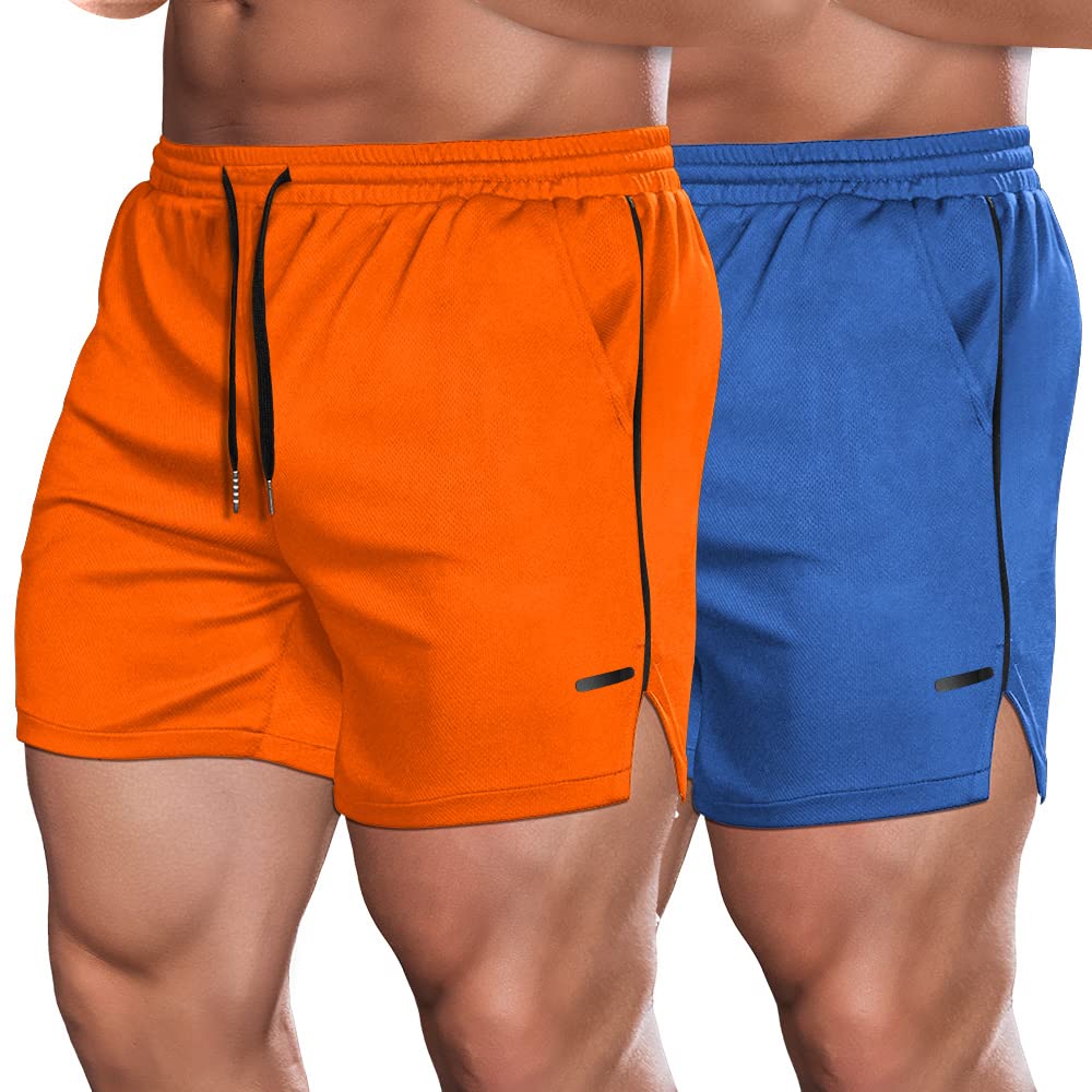 COOFANDY 2 Pack Mens Quick Dry Workout Shorts - Lightweight 5" Athletic Shorts w