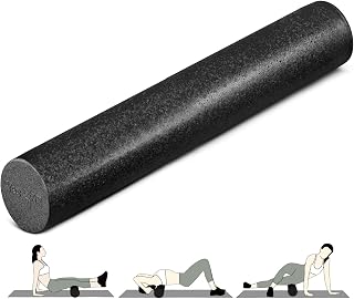 Yes4All EPP Exercise Foam Roller – Extra Firm High Density Foam Roller – Best for Flexibility and Exercises (36 inch, Black)