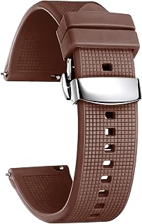 BINLUN Quick Release Silicone Watch Straps for Watches Rubber Men and Women 18mm 19mm 20mm 21mm 22mm 24mm Rubber Smart Watch Replacement Strap with 8 Colors