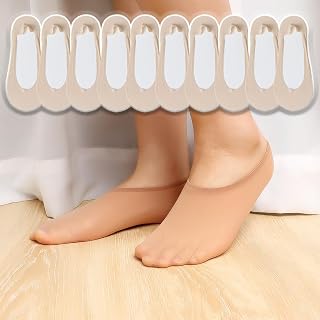 10 Pairs Women Invisible Cotton Socks Non Slip Low Cut Casual Formal Wear Soft Stretchy 36-43
