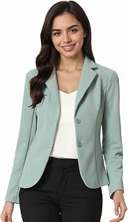 Allegra K Women's Work Office Blazer Stretch Lapel Collar Long Sleeve Jacket Suit Blazer