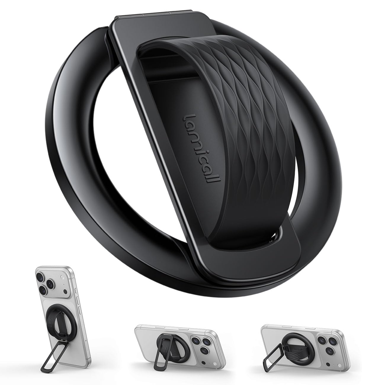 Lamicall Magnetic Phone Grip for MagSafe - Ultra Soft Finger Silicone Loop | Sli