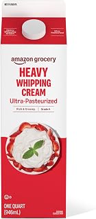 Amazon Grocery, Heavy Whipping Cream, Ultra-Pasteurized, 32 Fl Oz