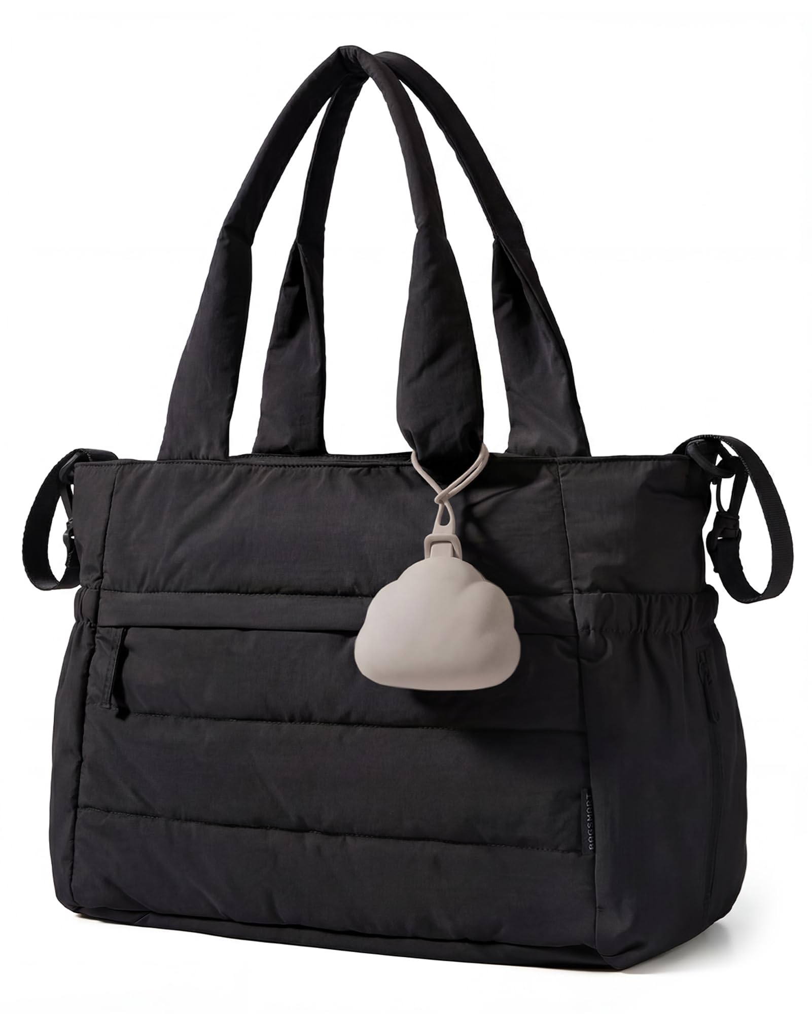 bagsmart Puffy Diaper Bag Tote, Waterproof Baby Changing Bag with Mat | Hospital
