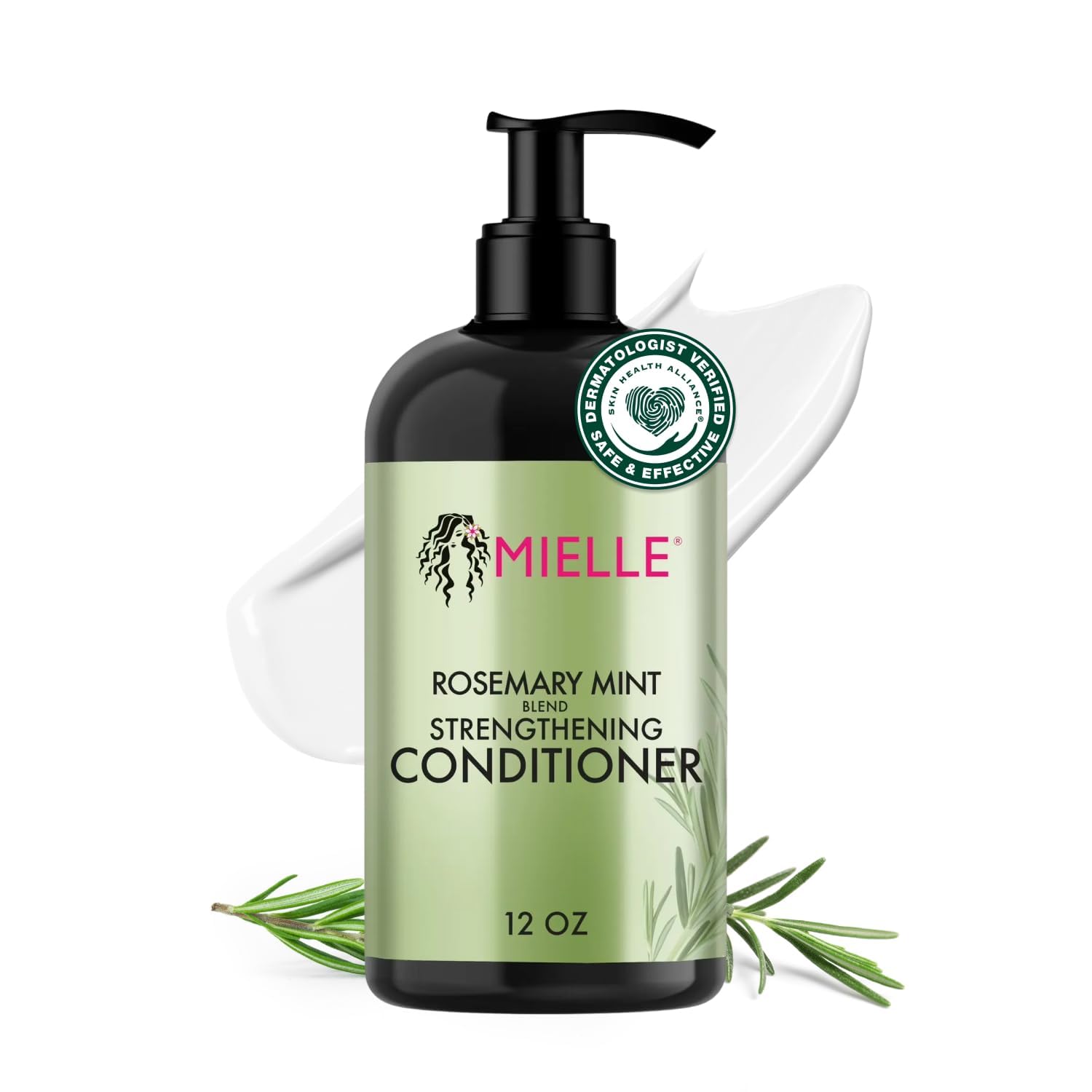 Mielle Organics Rosemary Mint Biotin Strengthening Conditioner, 12 oz | Detangli