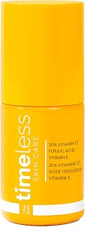 Timeless 20% Vitamin C + E Ferulic Acid Serum, Antioxidant, 30 ml | Vitamin C Serum for Even Skin Tone and Collagen Support, Antioxidant-Rich Advanced Skincare Formula, Lightweight