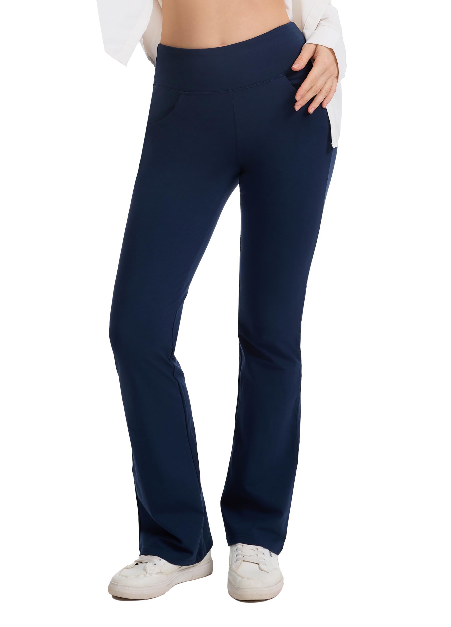 Safort Women's Yoga Pants 29"/31"/33"/35" Cotton Bootcut Jazzpants Women Long Sp