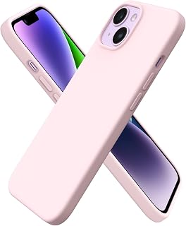 ORNARTO für iPhone 14 Hülle aus Silikon 6,1 Zoll - Kalkrosa