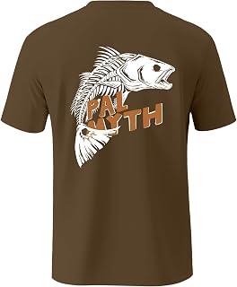 Palmyth Fishing Shirts for Men Short Sleeve T-Shirt UPF 50+ Sun Protection UV Tee