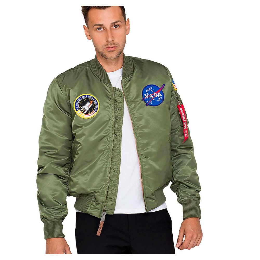 ALPHA INDUSTRIES Alpha Industries Ma-1 Vf Nasa Bomber Jacket for Men Jackets (Pa