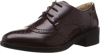 Liberty Doll 5497 Women's Lace Up Shoes Wing Tip Manish Oxford Shoes