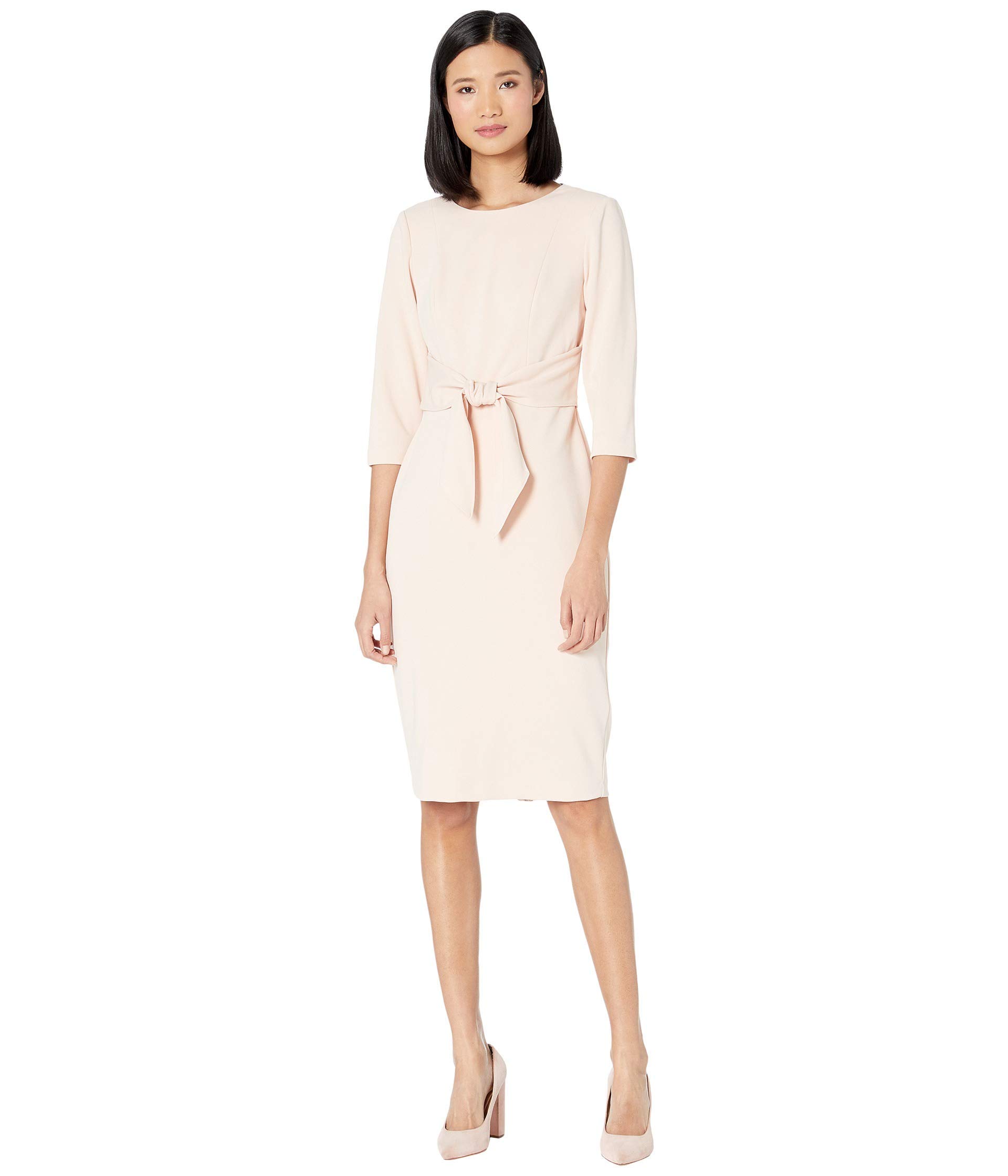 Adrianna Papell Women's Bow 3/4 Sleeve Sheath Dress