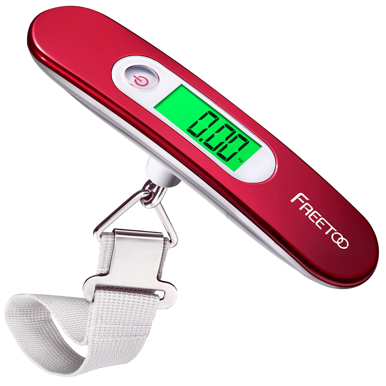 FREETOO Luggage Scale with Tare Function 110 Lb/ 50Kg Capacity, Red | Suitcase W