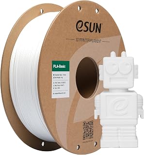 eSUN PLA Filament 1.8 mm, Basic PLA Filament 1 kg White | Dimensional accuracy +/- 0.02 mm. Smooth and fast printing without clogging. Premium material for FDM 3D printers.