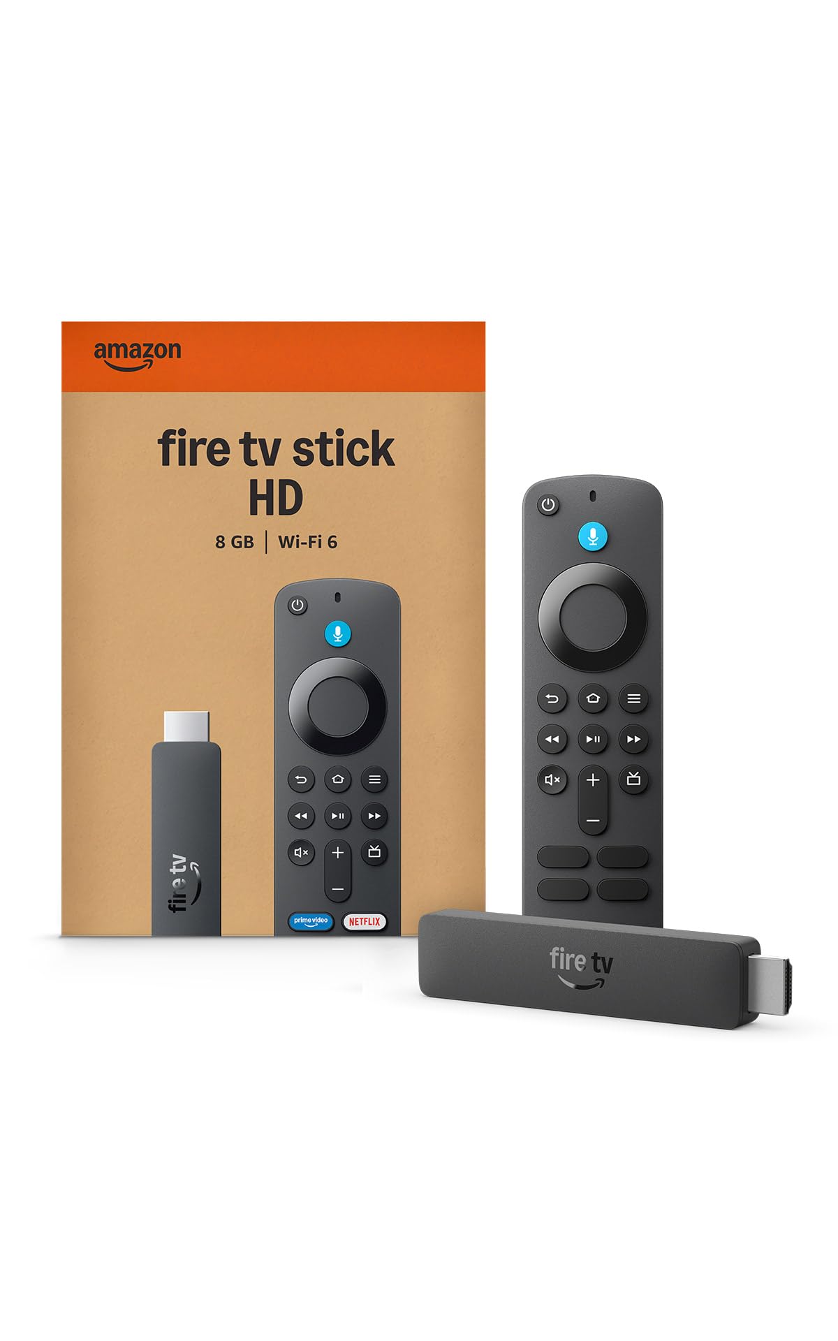 Amazon Fire TV Stick HD (newest model), free &amp; live TV, Alexa Voice Remote, 